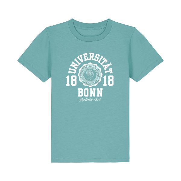 Kids T-Shirt, teal monstera, marshall