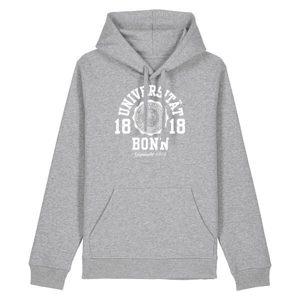 Unisex Organic Hooded Sweatshirt, heather grey, marshall